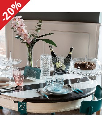 Suport cu 3 boluri pentru gustari, transparent, colectia Tiffany - GUZZINI